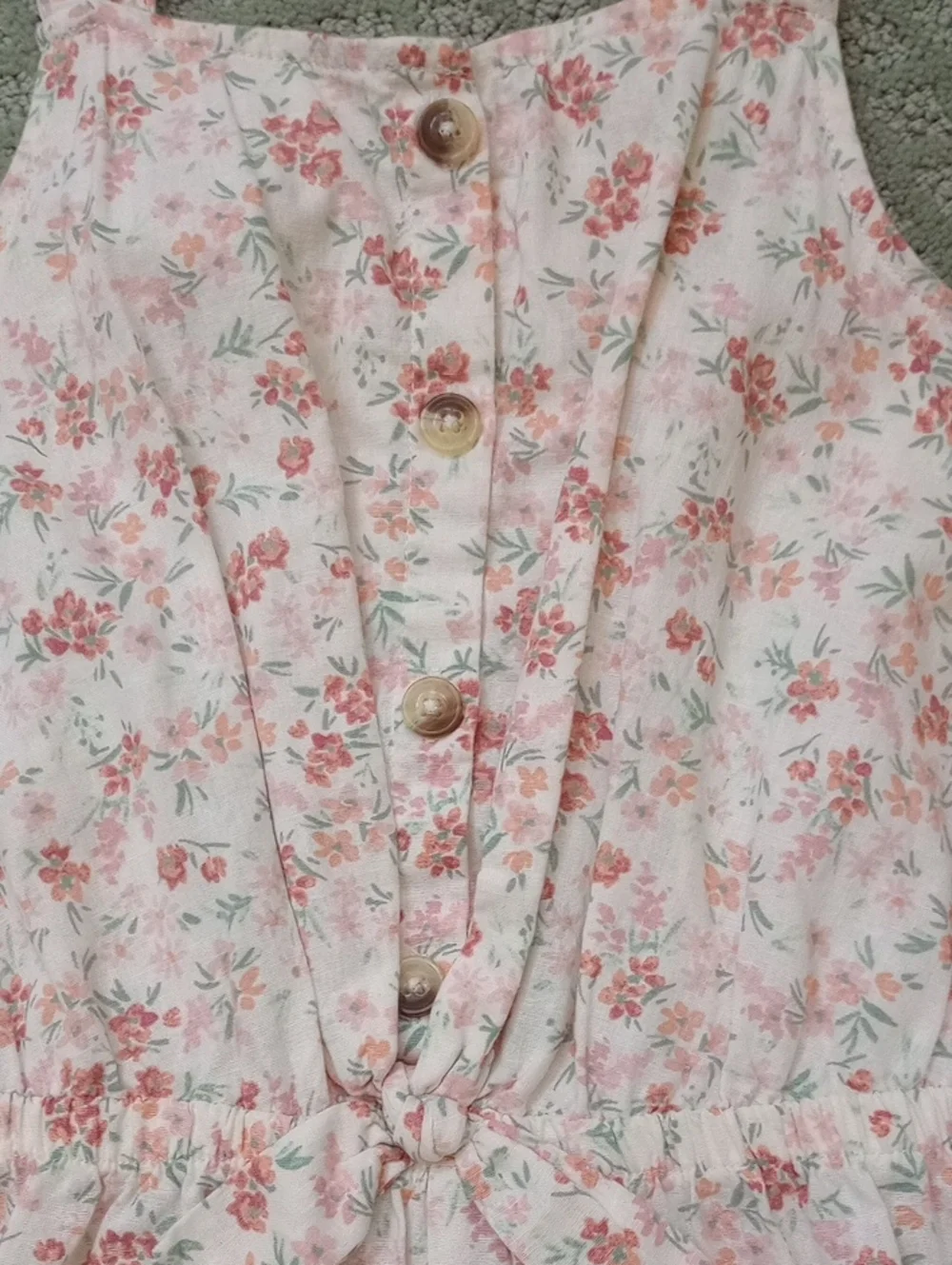Oshkosh B'gosh Beige Floral Wide-Leg Jumpsuit